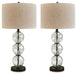 Airbal - Clear / Black - Glass Table Lamp (Set of 2) - Simple Home Plus