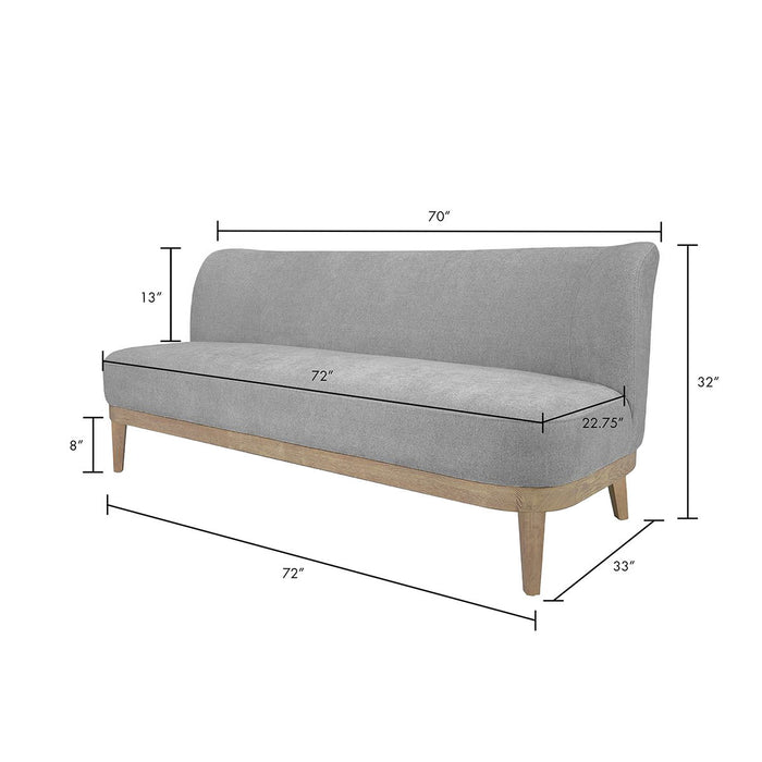 Laguna - Kitchen Sofa - Light Gray - Simple Home Plus