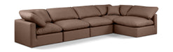 Indulge - Faux Leather 5 Piece Modular Sectional - Simple Home Plus