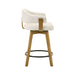Callah - Contemporary Natural Wood Counter Height Kitchen Bar Stool - Simple Home Plus