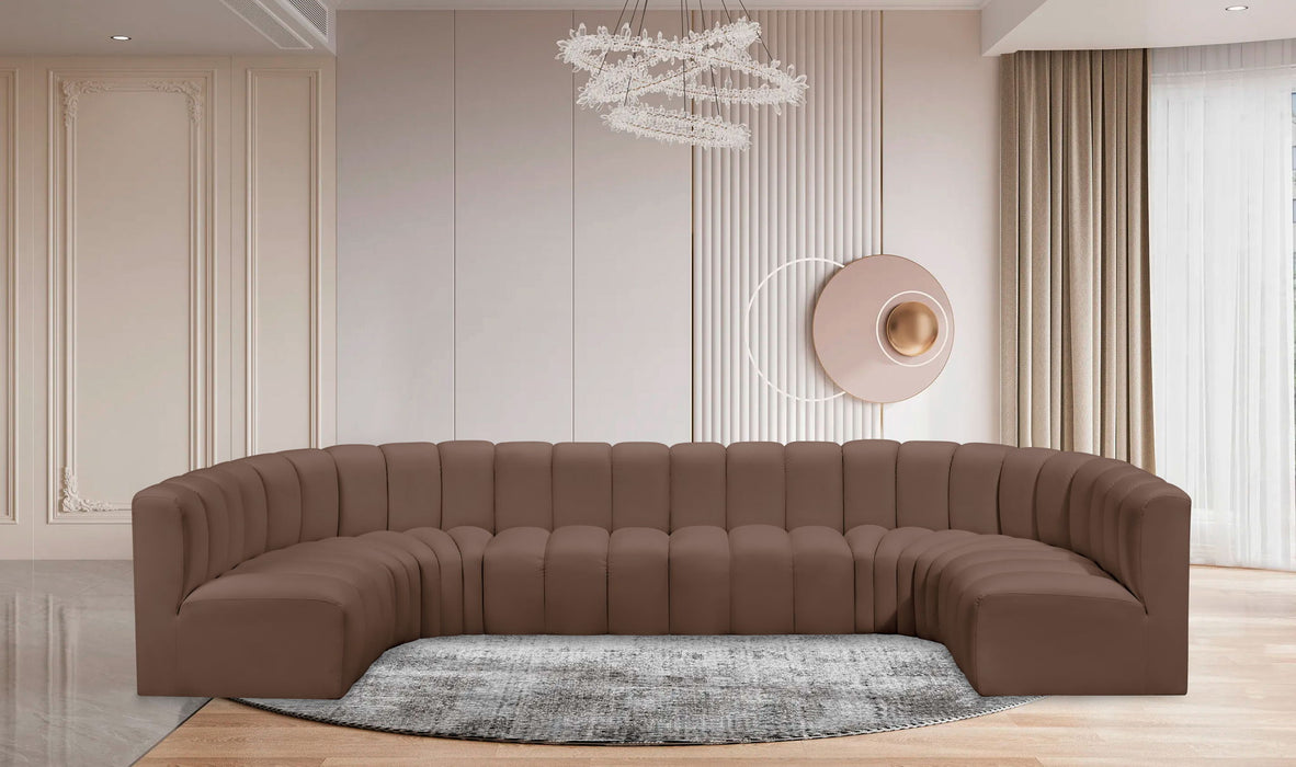 Arc - Faux Leather Modular U-Shaped Sectional - Simple Home Plus