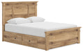 Makidern - Panel Storage Bed With 2 Under Bed Storage Units - Simple Home Plus