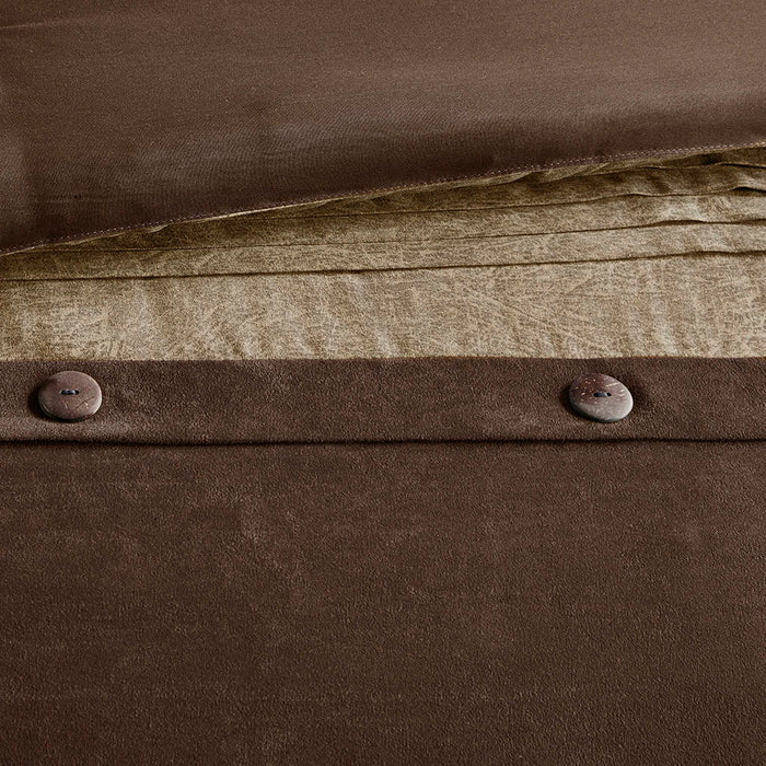Boone - King 7 Piece Comforter Set - Brown - Simple Home Plus