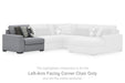 Bealton - LAF Corner Chair - Salt And Pepper - Simple Home Plus
