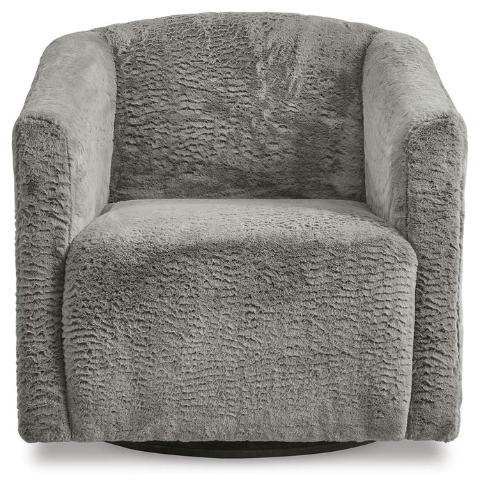 Bramner - Charcoal - Swivel Accent Chair - Simple Home Plus
