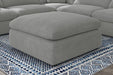 Raleigh - Boucle Upholstered Ottoman - Gray - Simple Home Plus