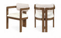 Ravina - Upholstered Dining Chair With Stained Brown Base (Set of 2) - Simple Home Plus