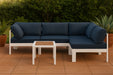 Nizuc - Outdoor Patio 4 Piece Modular Sectional With White Frame - Simple Home Plus