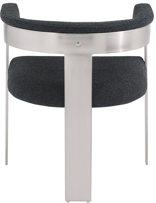 Romeo - Boucle Dining Chair With Silver Base (Set of 2) - Simple Home Plus