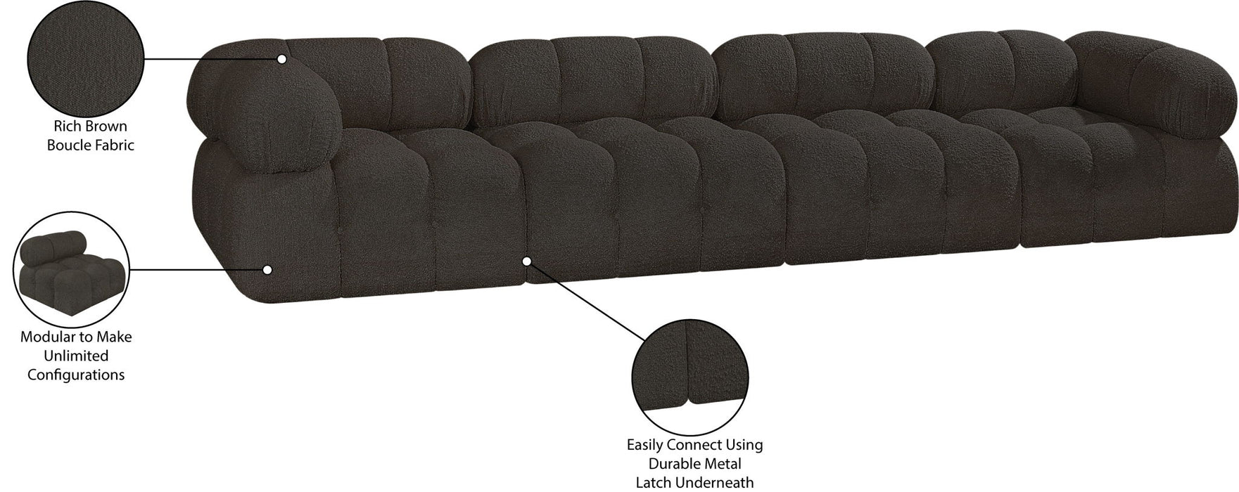 Ames - 4 Seat Modular Sofa - Simple Home Plus
