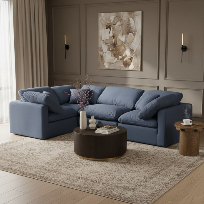 Indulge - Linen 4 Piece Modular Corner Sectional - Simple Home Plus