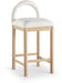 Conrad - Linen Counter Stool With Natural Legs - Simple Home Plus