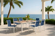 Nizuc - Outdoor Patio Dining Chair With White Frame (Set of 2) - Simple Home Plus