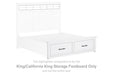Ashbryn - King/California King Storage Footboard - White / Natural - Simple Home Plus
