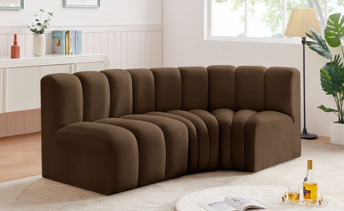 Arc - Velvet 3 Piece Sofa - Simple Home Plus