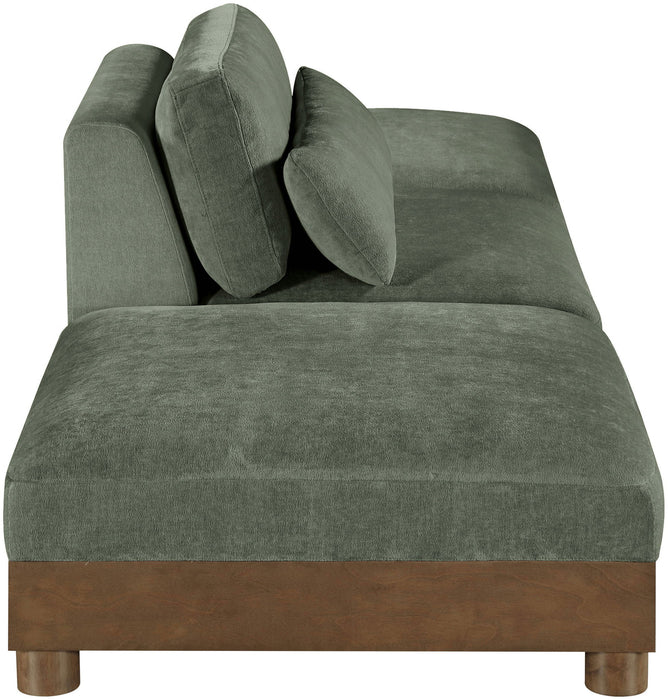Turin - Chenille Fabric Upholstered Modular Sectional - Green - Simple Home Plus