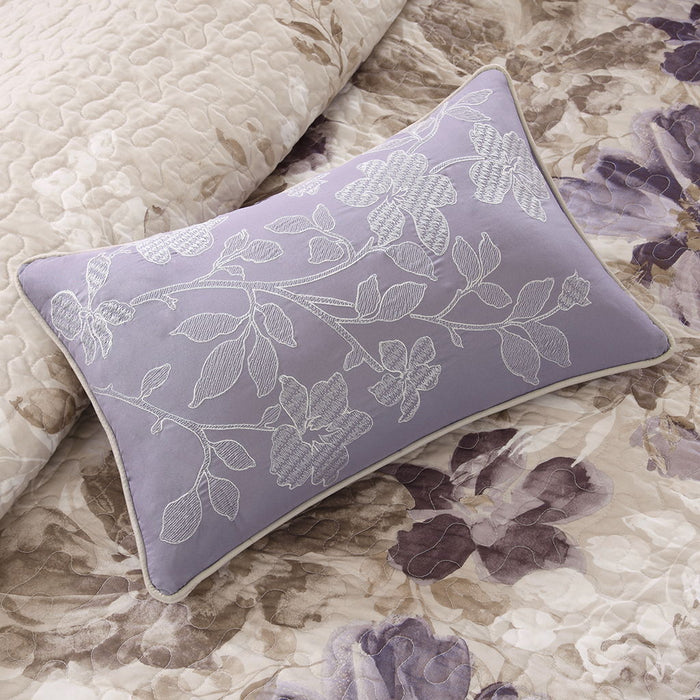 Luna - 6 Piece Reversible Coverlet Set - Taupe - Simple Home Plus