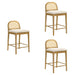 Lucio - Modern Farmhouse Wood Counter Height Kitchen Bar Stool - Simple Home Plus