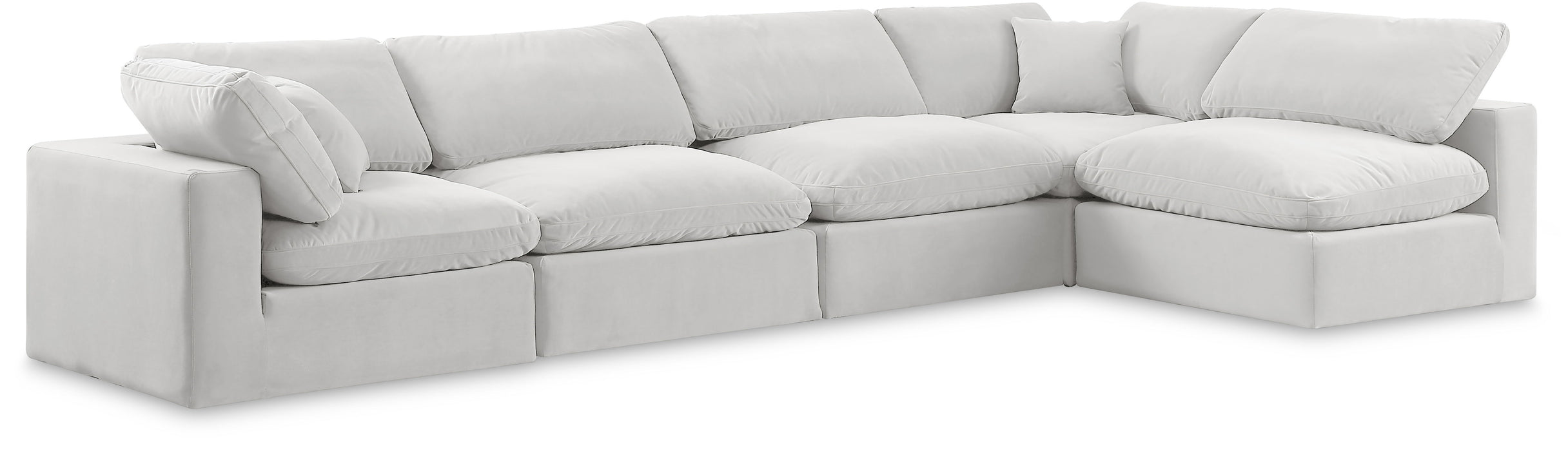 Comfy - 5 Piece Velvet Modular Sectional - Simple Home Plus