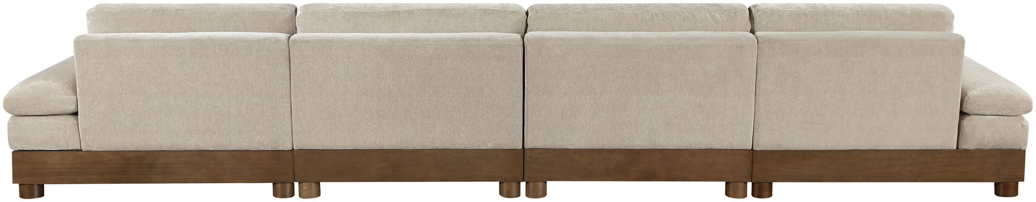 Turin - Chenille Fabric Upholstered Modular Sectional - Taupe - Simple Home Plus