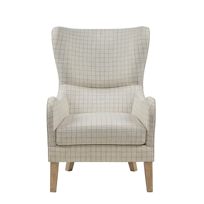 Arianna - Swoop Wing Chair - Linen - Simple Home Plus