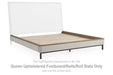 Tomtyn - Queen Upholstered Footboard/Rails/Roll Slats - Light Brown - Simple Home Plus