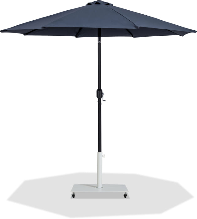 Fiji - Aluminum Patio Umbrella With Square White And Black Base - Simple Home Plus