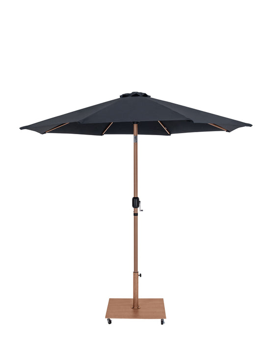 Fiji - Aluminum Patio Umbrella With Square Teak Base - Simple Home Plus