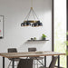Abbott - 4-Light Metal Shade Chandelier - Black / Gold - Simple Home Plus