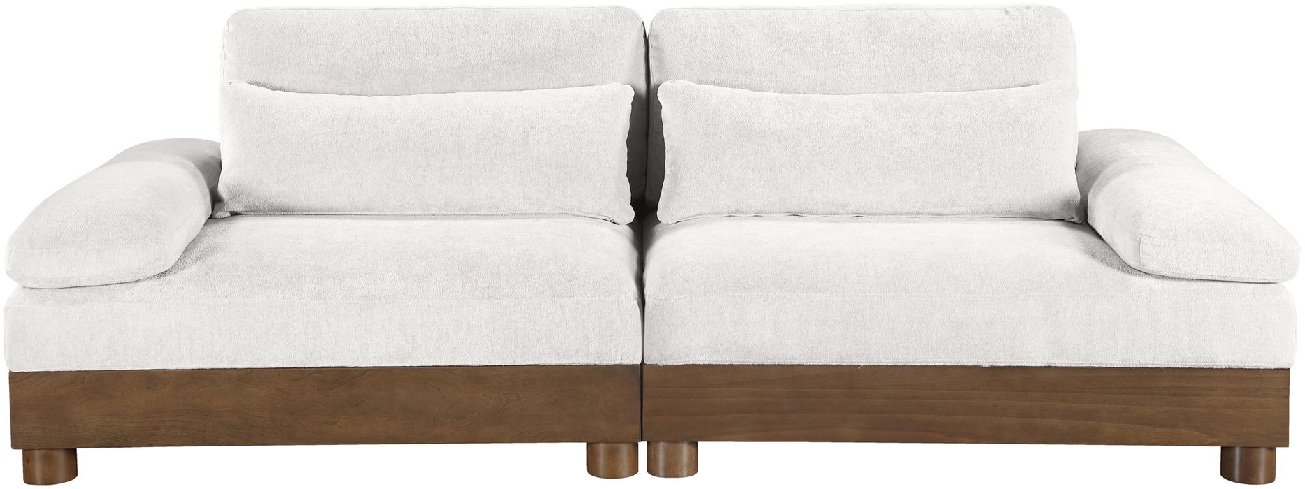 Turin - Chenille Fabric Upholstered Modular Sectional - Cream - Simple Home Plus
