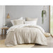 Camden - King Chambray Print Microfiber Comforter Set With Bed Sheets - Neutral - Simple Home Plus