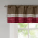 Amherst - Polyoni Pintuck Window Valance - Red - Simple Home Plus