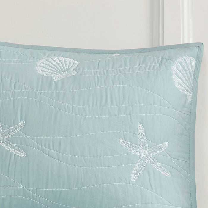 Seaside - 4 Piece Coverlet Set - Seafoam - Simple Home Plus