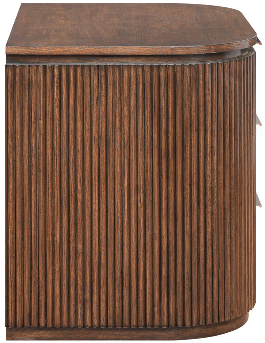 Astrid - Solid Wood And Oak Veneer Nightstand - Simple Home Plus