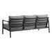 Crown - 4 Piece Outdoor Seating Set With Cushion - Black / Teak - Simple Home Plus