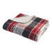 Bloomington - Faux Mohair to Sherpa Throw - Red - Simple Home Plus