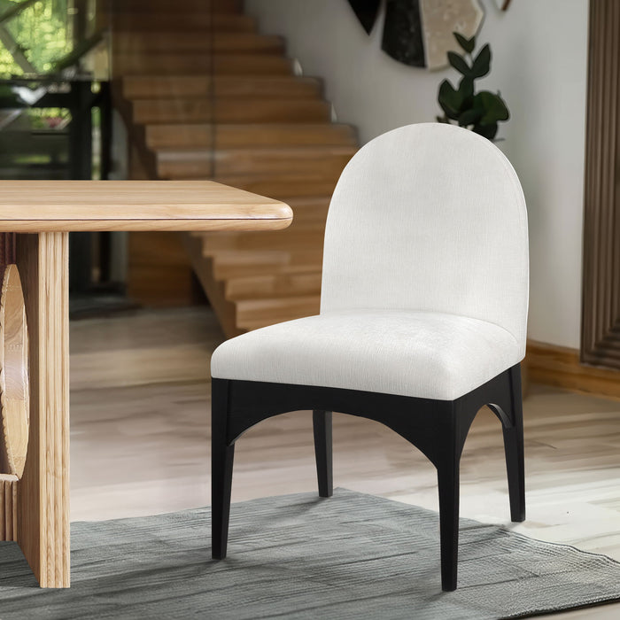 Waldorf - Chenille Dining Side Chair With Black Legs - Simple Home Plus