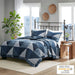 Olsen - King Oversized Quilt Mini Set - Blue - Simple Home Plus
