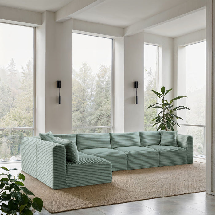 Shaggy - 5 Piece Modular Sectional - Simple Home Plus
