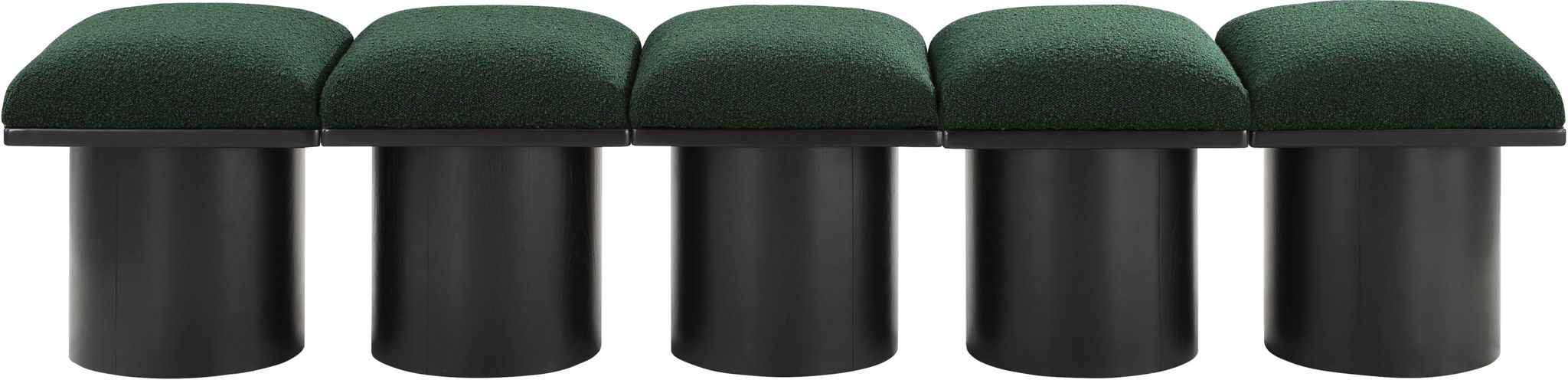 Pavilion - 5 Piece Modular Bench With Black Base - Simple Home Plus