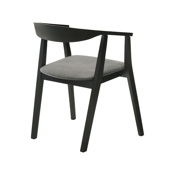 Santana - Wood Dining Chair With Black Frame - Simple Home Plus