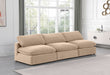 Comfy - Velvet Modular Armless Sofa 3 Seats - Simple Home Plus