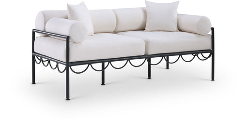 Portofino - Resilient Water Repellent Fabric 69.75" Upholstered Outdoor Patio Loveseat - Simple Home Plus