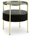 Nedman - Black / Gold Finish - Accent Table With Speaker - Simple Home Plus