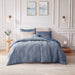 Felicia - Velvet Queen Duvet Cover Set With Throw Pillow - Blue - Simple Home Plus