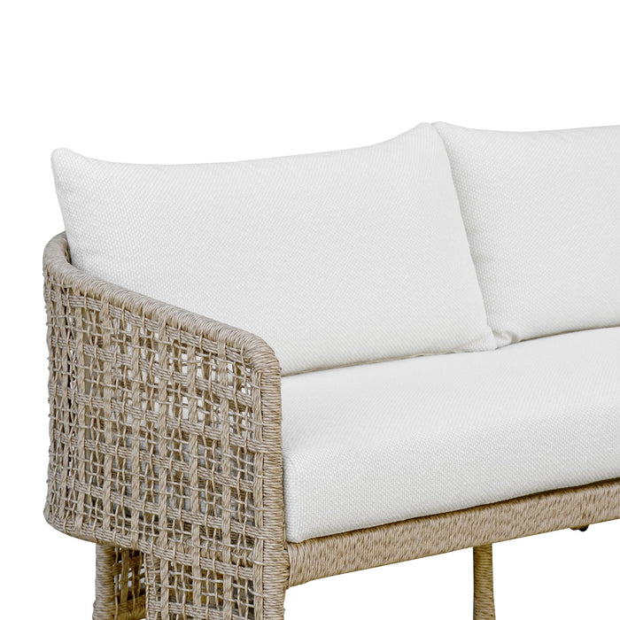 Driftbay - Outdoor Sofa - White / Natural - Simple Home Plus