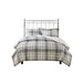 Bernston - Faux Wool to Faux Fur Down Alternative Comforter Set - Gray Plaid - Simple Home Plus