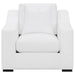 Ashlyn - Upholstered Sloped Arm Accent Chair - White - Simple Home Plus