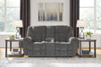 Foreside - Charcoal - Dbl Reclining Loveseat with Console - Simple Home Plus