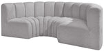Arc - Boucle Fabric 4 Piece U-Shaped Modular Sofa - Simple Home Plus